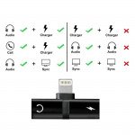 Wholesale New Mini 2-in-1 IP Lighting iOS Multi-Function Connector Adapter with Charge Port and Headphone Jack for iPhone, iDevice (Black)